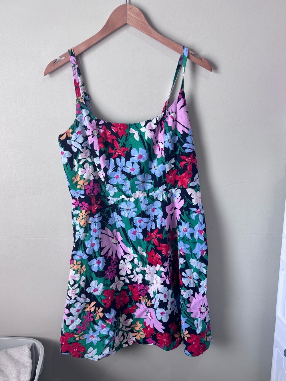 Old Navy Bright Multi Floral Fit & Flare Mini Dress | Size Large | NWT